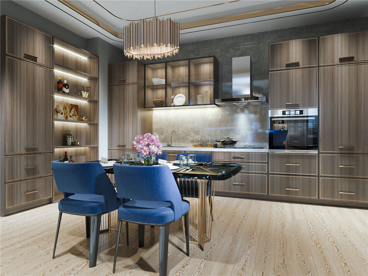 银沙柚木生态板-板材全屋定造案例